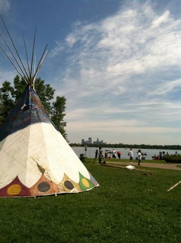 Mde Maka Ska Canoe Nations Virtual Gathering 2021 Tipi at Mde Maka Ska Canoe Nations Gathering